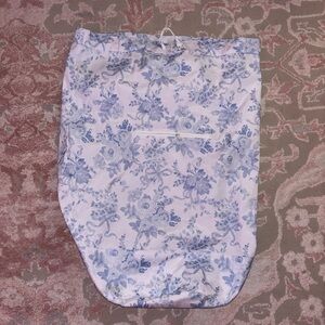 LoveShackFancy Blue Floral Laundry Bag Backpack Dorm Essentials PotteryBarnTeen